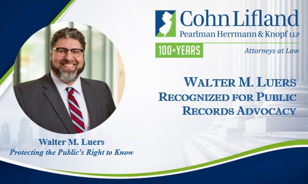 Walter M. Luers Recognized for Pro Bono Advocacy in Ongoing Public Records Transparency Matter